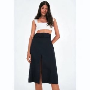 Farm Rio Pencil Skirt with Belt Solid